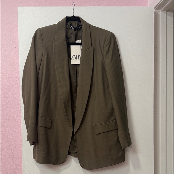 Zara Jackets & Blazers - Zara  Khaki Blazer